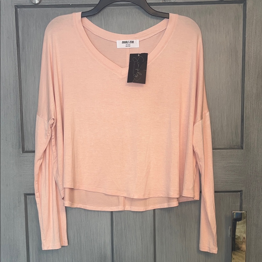 Boutique-Sz Small-Women’s Cropped Baggy Soft Long Sleeved Tee, Lounge, Boho